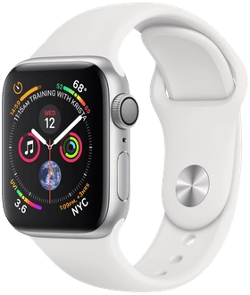Apple Watch Series 4 (Sportbandje, 40mm) Zilver (Wit)